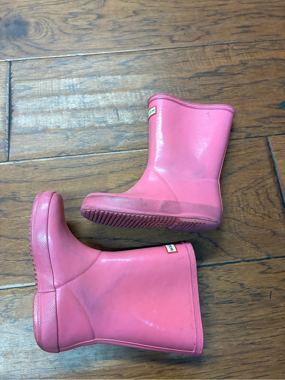 Hunter Kids First Classic Pink Rain Boots Size 9 in UK sizing - Picture 4 of 9